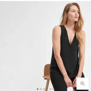 Everlane Double-Lined Silk V-neck Tank